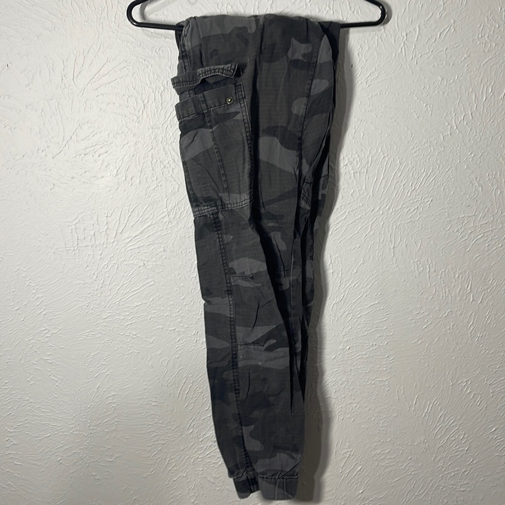 Dark camo cargo pants